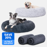 2x Calming Dog Beds + 2x Covers (Save 20%)